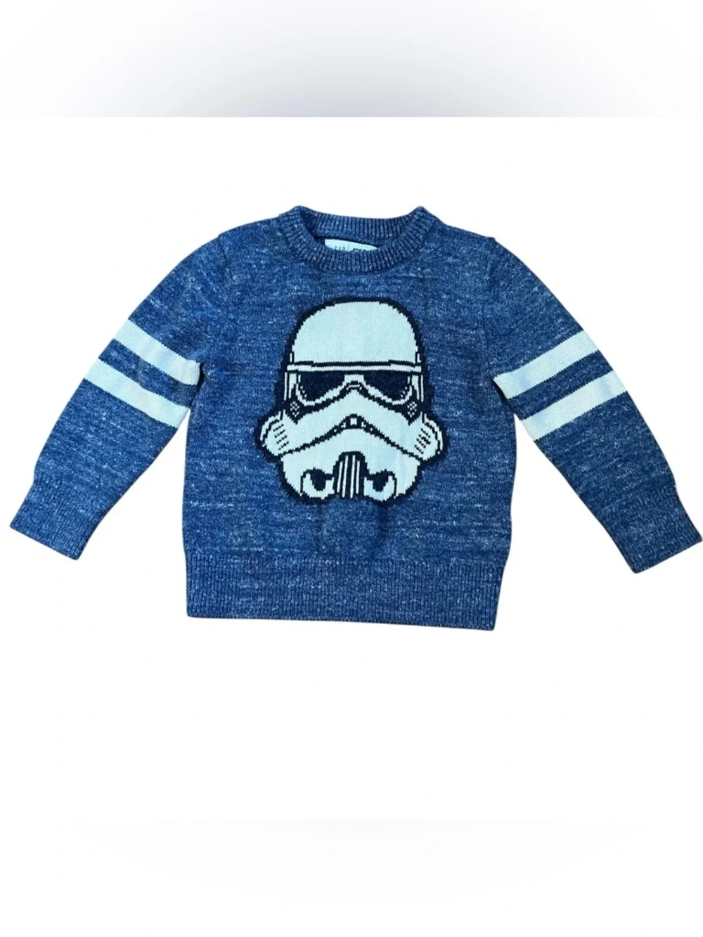 Gap Star Wars Stormtrooper Blue Knit Sweater Pullover Graphic Boys Size 2T